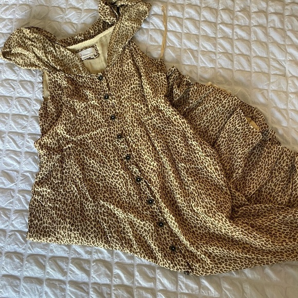 By Anthropologie Bolano leopard ruffle midi dress - Picture 5 of 14